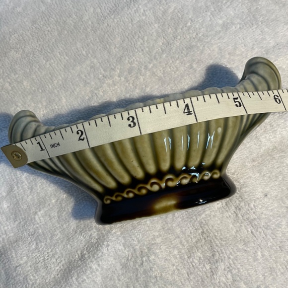 Vintage Wade Irish Porcelain Made in Ireland Vase Dish Blue/Green/Brown Glaze - Picture 10 of 12